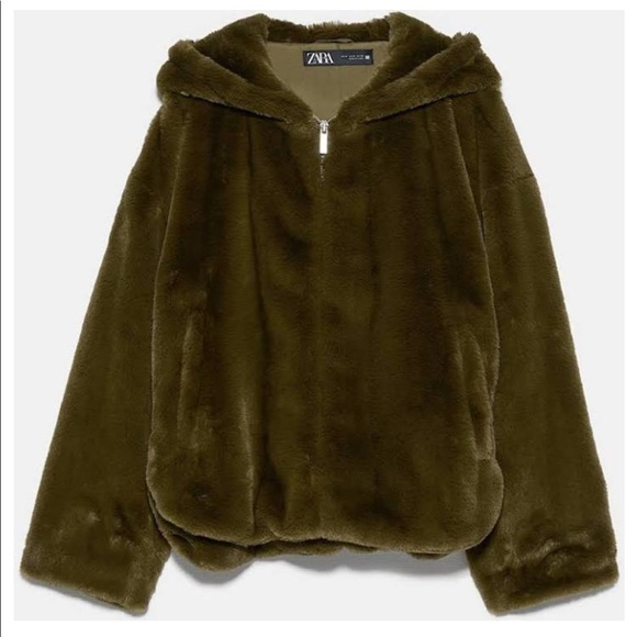 Zara Woman faux fur jacket - Picture 6 of 10